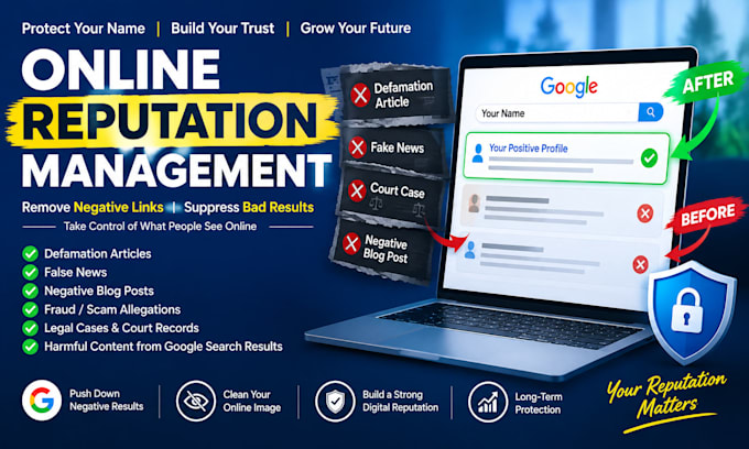 do online reputation management, ORM, services to suppress negative links