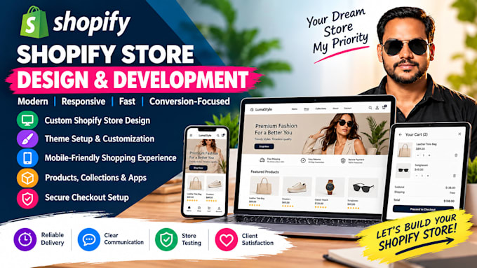 design and develop a professional shopify store