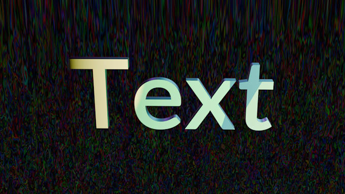 design 3d text and create 3d text animation