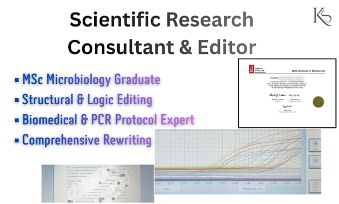 be your scientific research consultant and editor