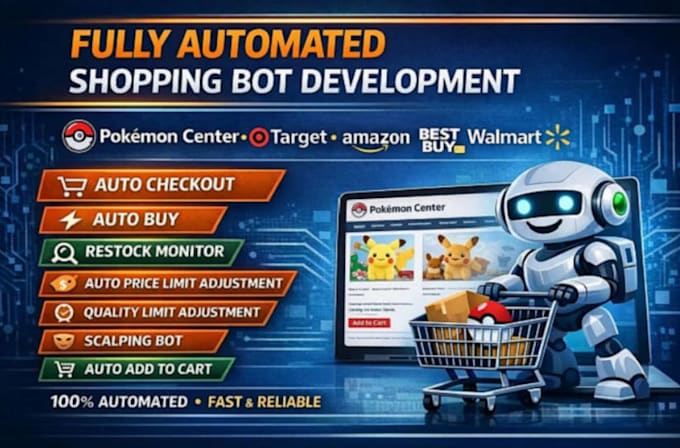 pokemon bot auto purchase bot auto buying bot target bot amazon bot checkout bot