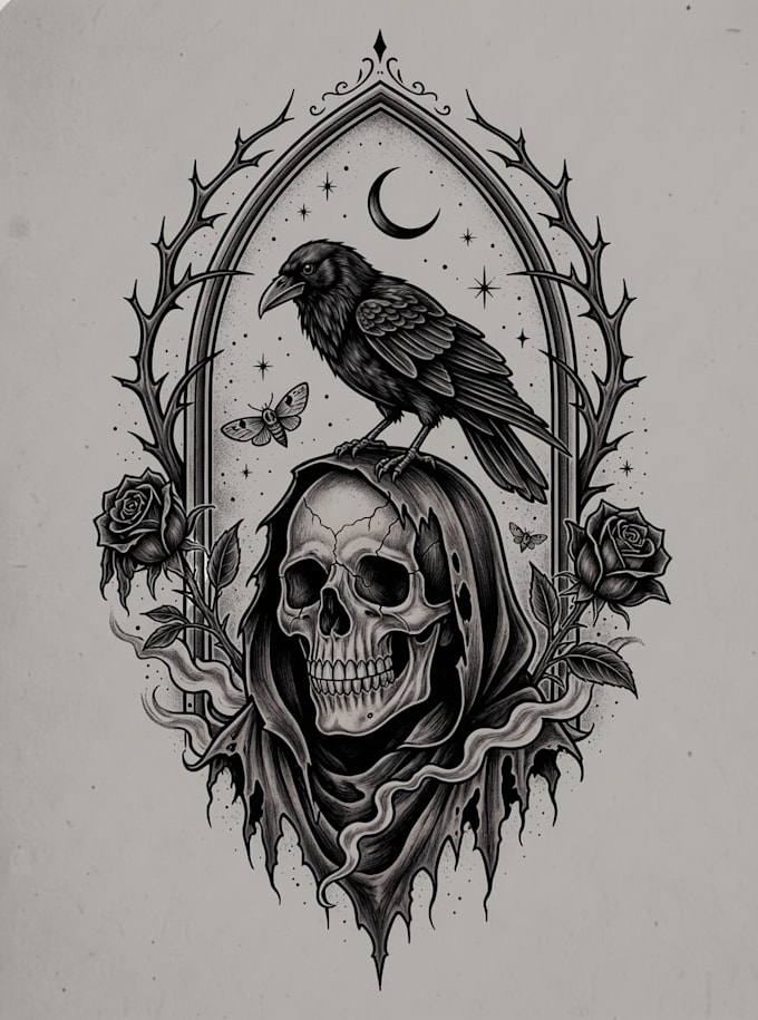 create dark tattoo art