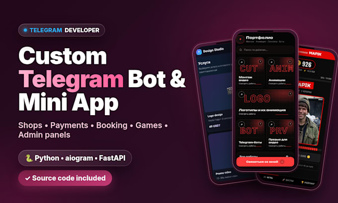 develop a custom telegram bot or telegram mini app