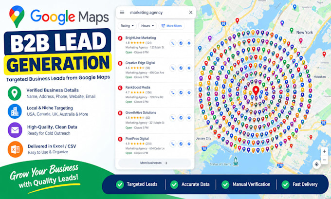 scrape google map data for lead generation, b2b data extraction