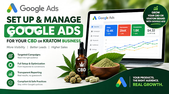 set up and manage google ads for your cbd or kratom business