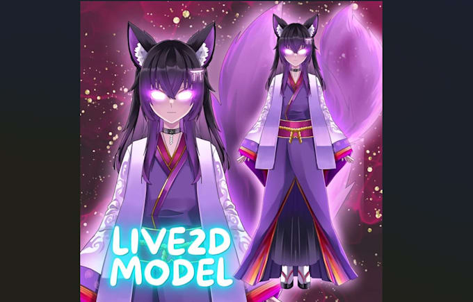 design a custom live2d vtuber model with vtube studio rigging