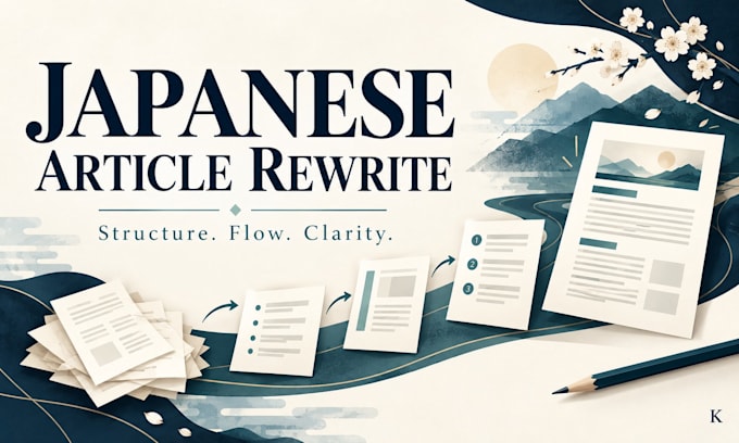 rewrite and restructure your japanese articles for clarity