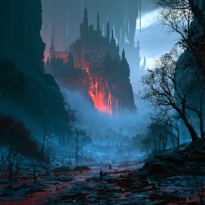 create fantasy environment concept art