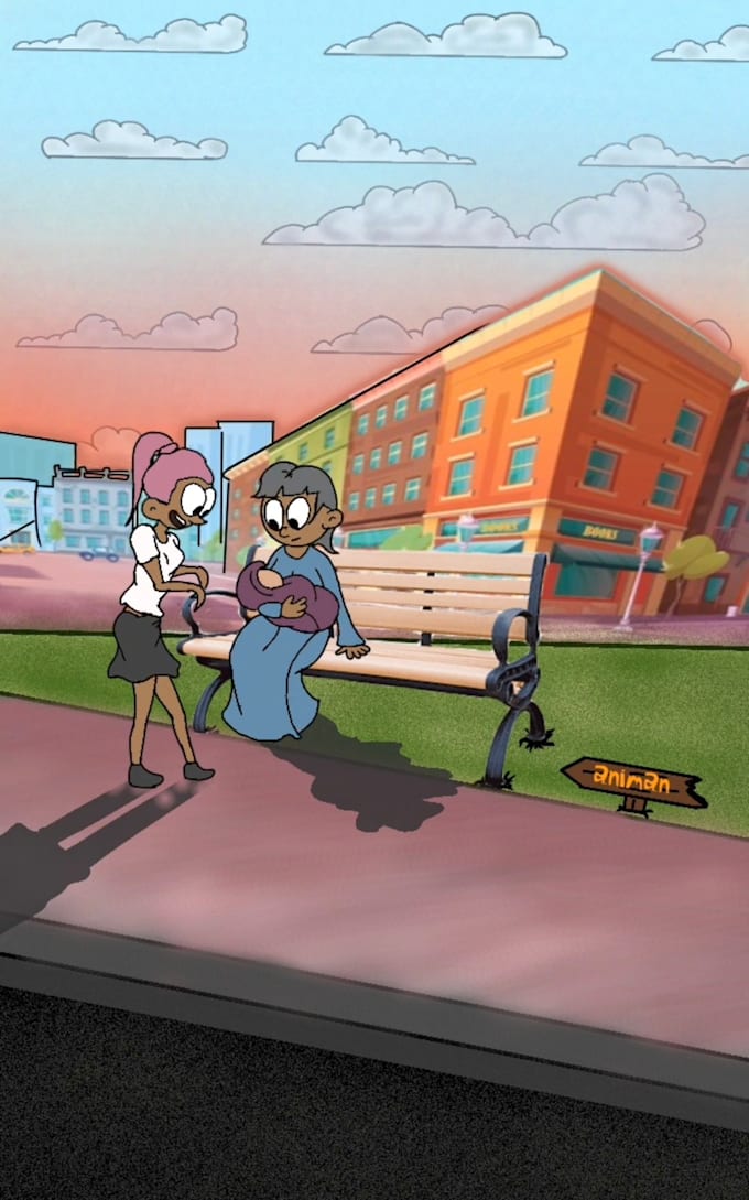 create a simple 2d cartoon animation