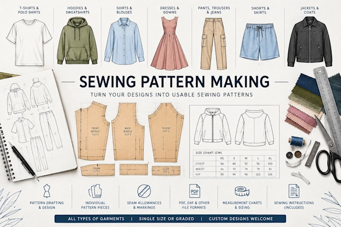 draft sewing patterns for clothing designs