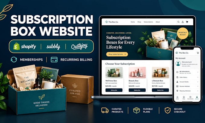 build a subscription box website with shopify, subbly or cratejoy
