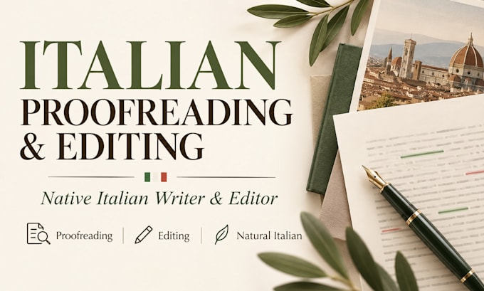 proofread and edit your italian text professionally