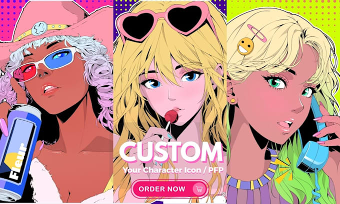 Draw anime illustration for your pfp, icon, oc and character art by ...