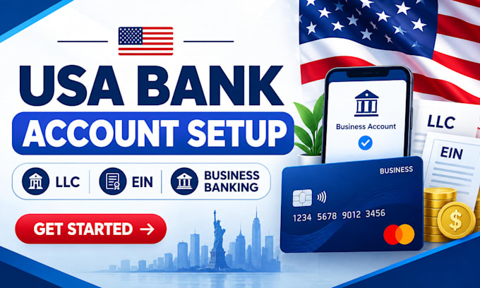 help with USA bank creation, mercury wise setup, llc and ein guidance