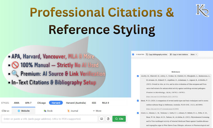 rewrite your citations and references in the correct style