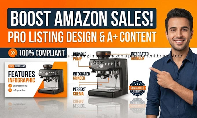 design amazon product listing images amazon a plus content brand store front