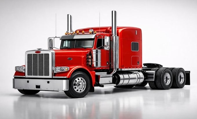 create realistic 3d truck models with textures for game, animation and rendering
