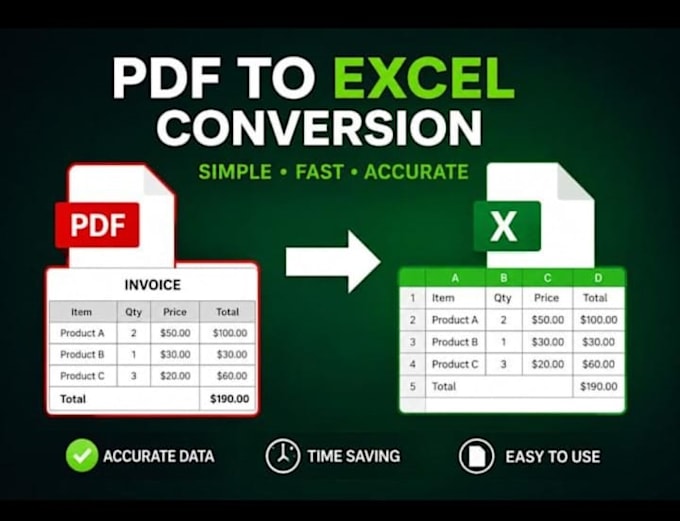 convert bank statements and PDF files to excel
