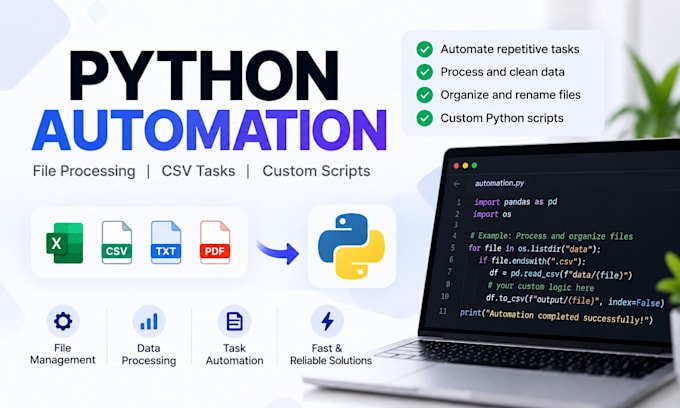 automate file and CSV tasks using python