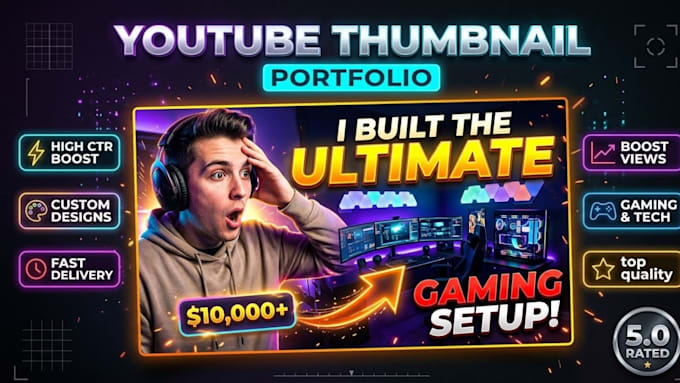 create professional youtube thumbnail design