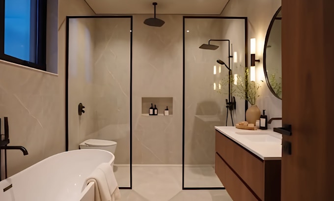 do 3d interior design for kitchen, bathroom,3d rendering