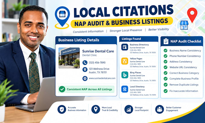 build local citations and check nap consistency