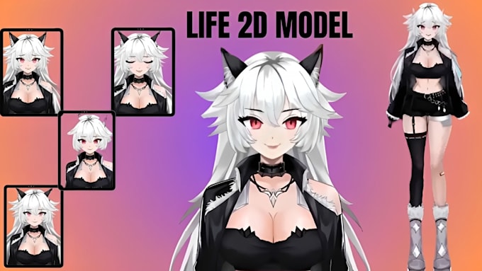 create live2d vtuber model live2d rigging female anime vtuber