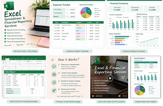 create excel spreadsheets and expense trackers