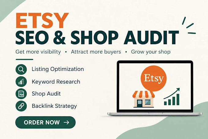 do esty SEO backlinks, listing optimization and esty shop audit ranking