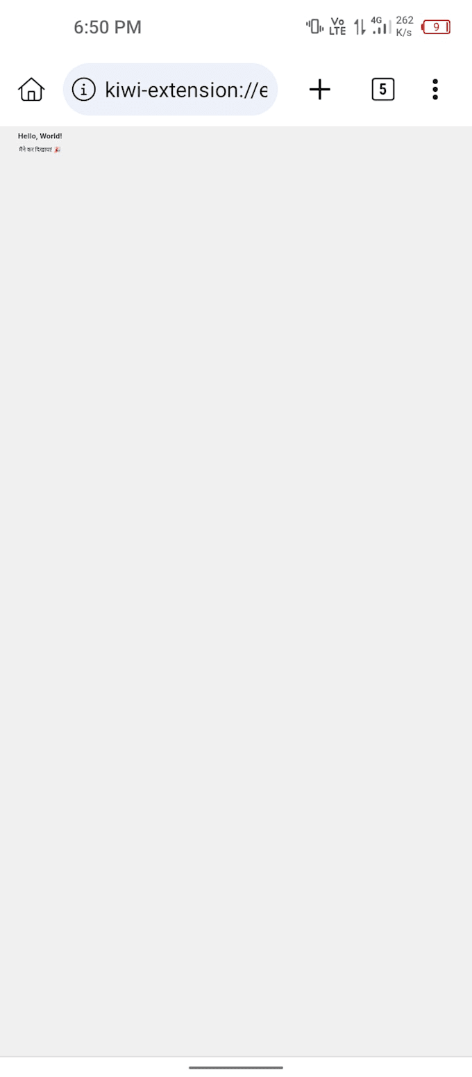 develop a custom chrome extension with popup html