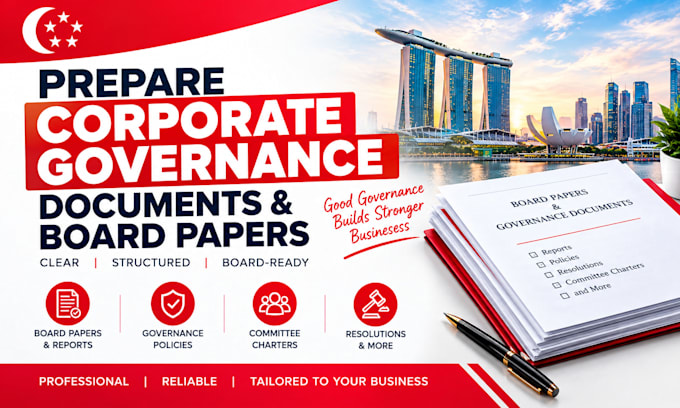 prepare corporate governance documents and board papers
