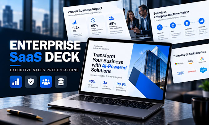 design and redesign enterprise saas sales presentations for decision maker