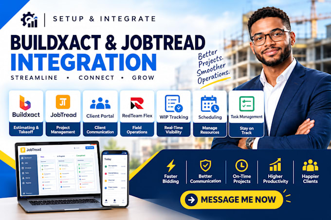 setup buildxact jobtread client portal redteam flex wip tracking scheduling task