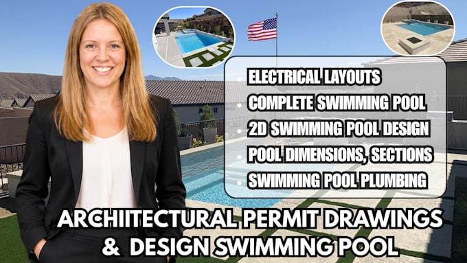 design swimming pool plans, pool permit drawings and construction plan