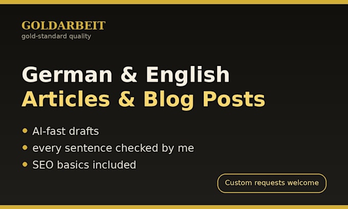 write clear german or english articles and blog posts