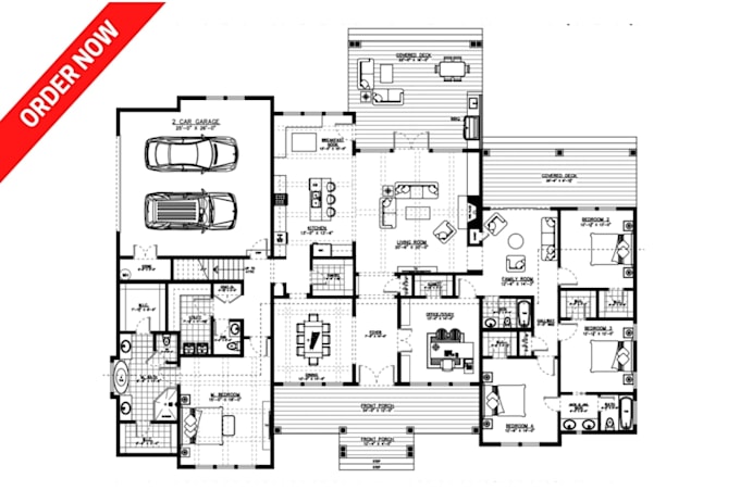 draw a full set of architectural construction drawings