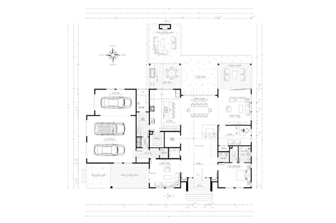 draw a full set of architectural construction drawings