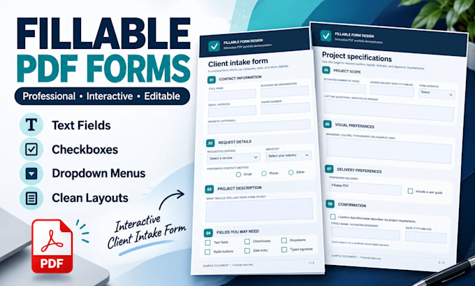 create fillable and interactive PDF forms