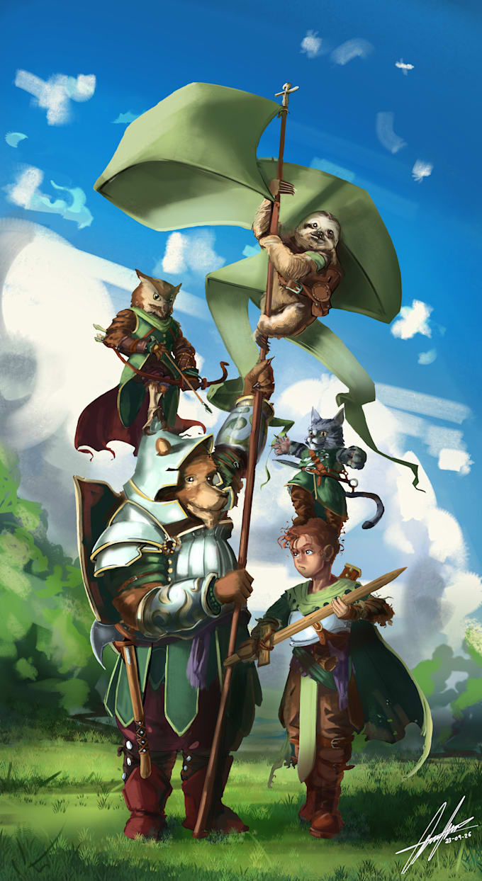 do fantasy medieval character desing