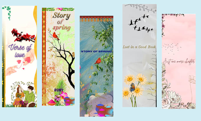 design custom printable bookmark for you