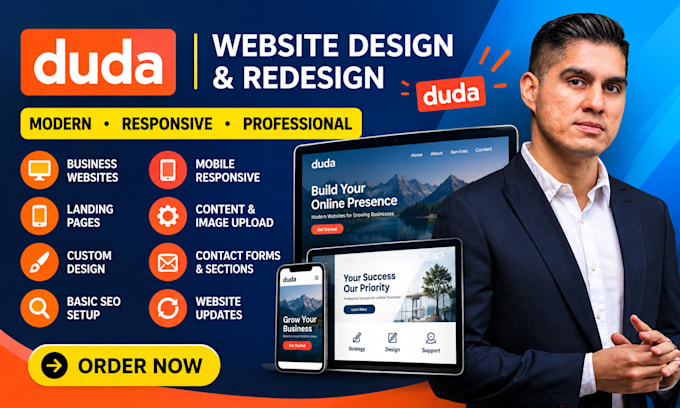 build and design a website using the duda website builder professionally