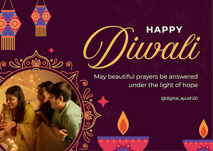 design special customized diwali poster for you