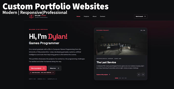 build a custom portfolio website