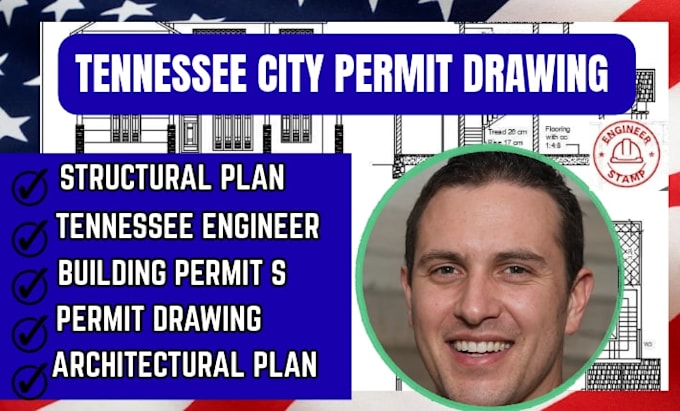 provide tennessee city permit drawings, architectural and engineering plans