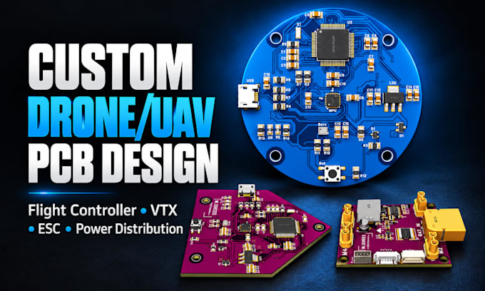 design drone flight controllers vtx and avionics pcb