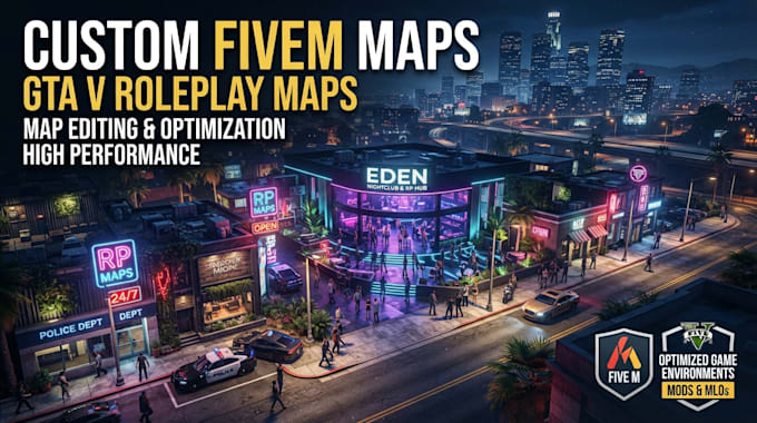 create fivem maps, gta v rp maps, fivem mods, map editing and game environment