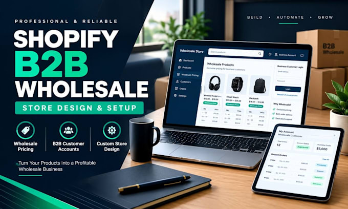 build and design a shopify b2b wholesale shopify store