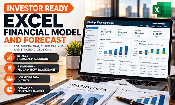custom excel financial model with dashboard and forecast