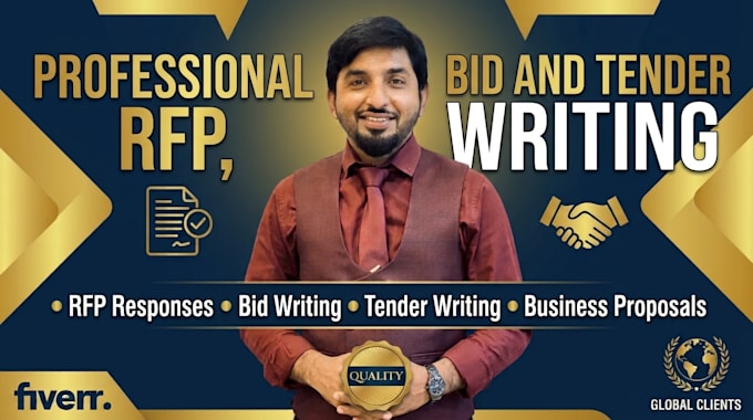 write and edit rfp responses, bid proposals and tender proposals