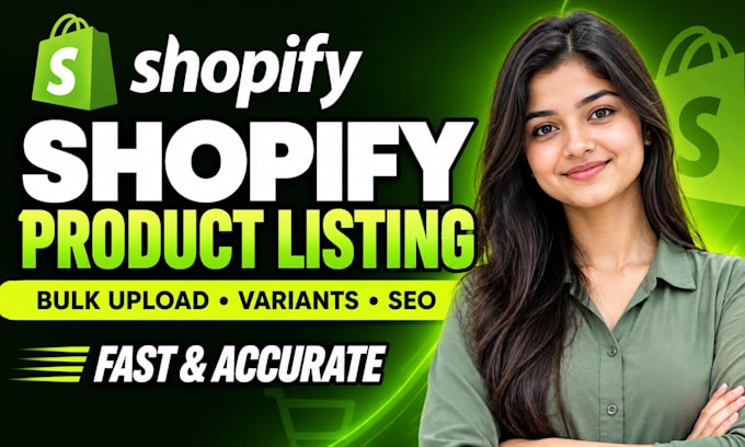 do shopify product listing, product upload and bulk upload